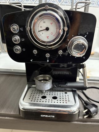 Cafetera Create negra retro