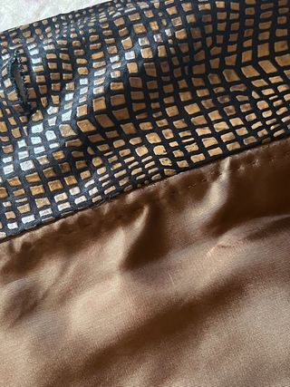 Spolverino vintage marrone effetto pitone