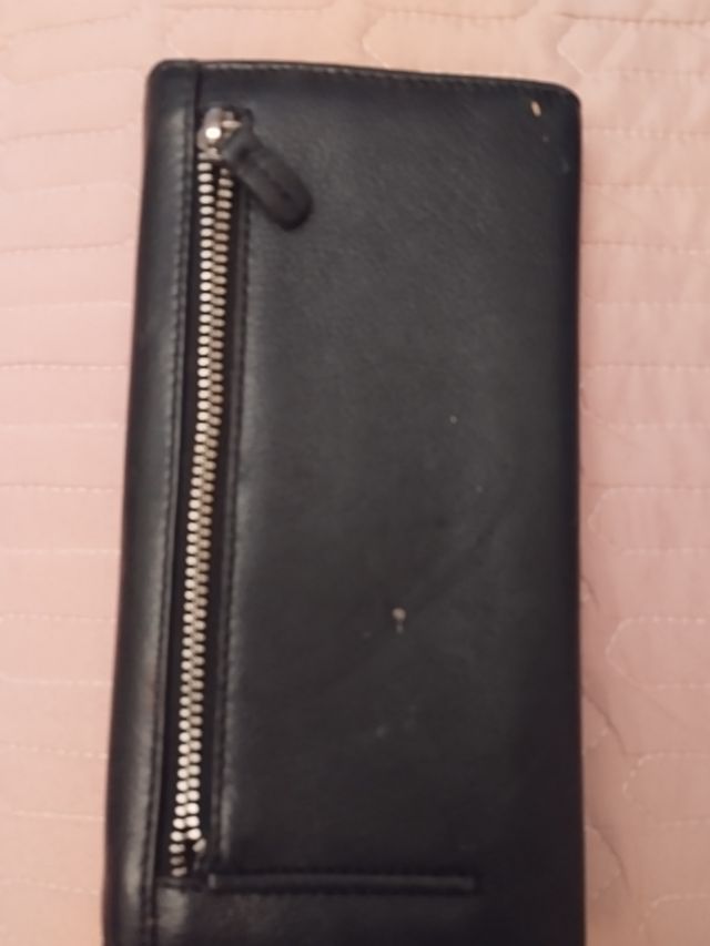 Billetera Yancci Piel Negra Marrón