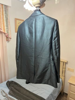 Traje novio gris talla M (38-40)