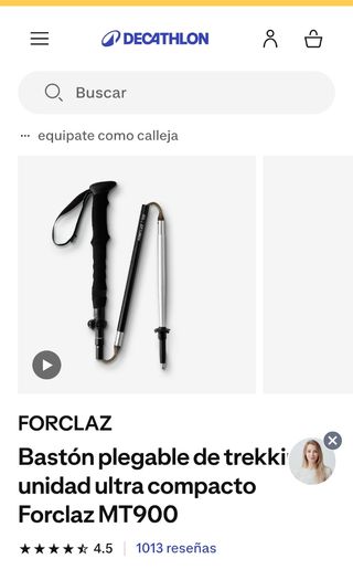 Bastones Senderismo Forclaz 900