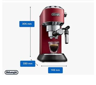 Cafetera Espresso DeLonghi roja