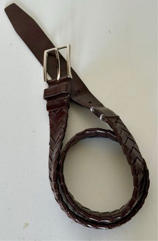 Cintura Cuoio Marrone Intrecciata
