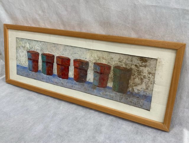 Pintura enmarcada y firmada