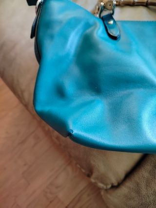 Borsa Sisley teal - manici  Bamboo