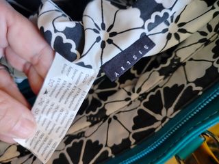 Borsa Sisley teal - manici  Bamboo
