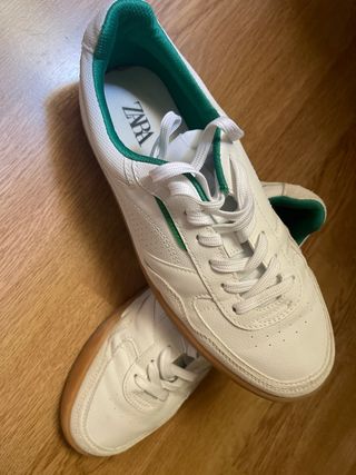 Zapatillas Zara - Blancas y Verdes