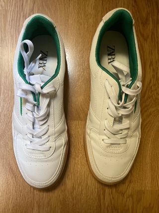 Zapatillas Zara - Blancas y Verdes