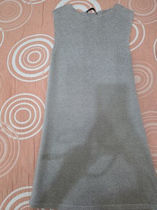 Vestido Zara metalizado XS