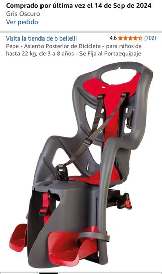 Silla bici niñ@s - Asiento posterior