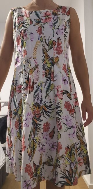 Vestito floreale bianco donna