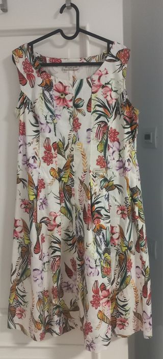 Vestito floreale bianco donna