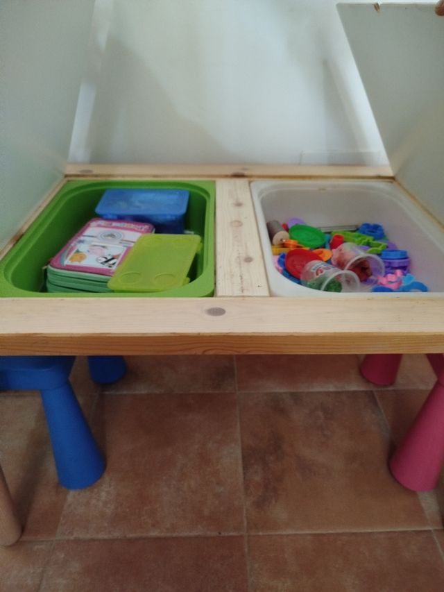 Mesa infantil Ikea madera 2 sillas