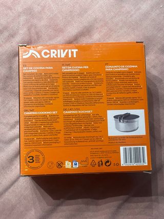 Set Camping Crivit - Ollas, Vajilla