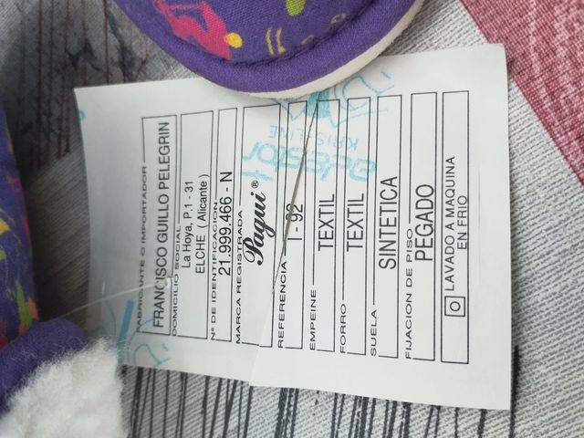 Pantuflas lila borreguillo talla 32