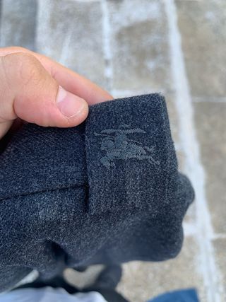 Pantalones anchos Burberry gris oscuro