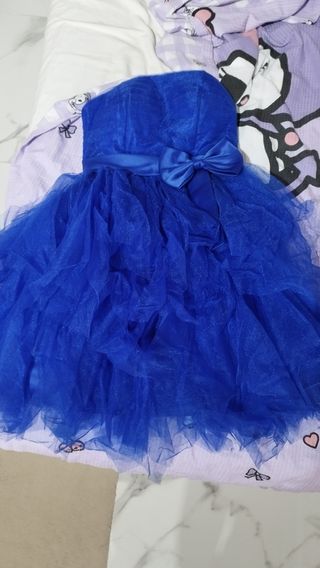 Vestido azul boda 
