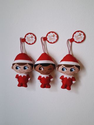 3 Mini Elf on the Shelf Pupazzi per Natale