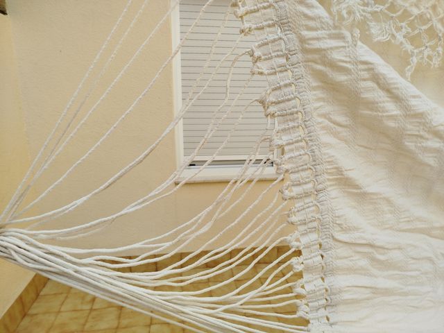 Hamaca blanca artesanal