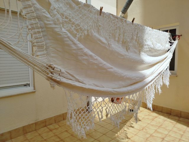 Hamaca blanca artesanal