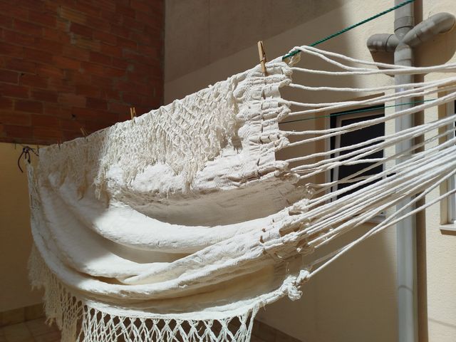 Hamaca blanca artesanal