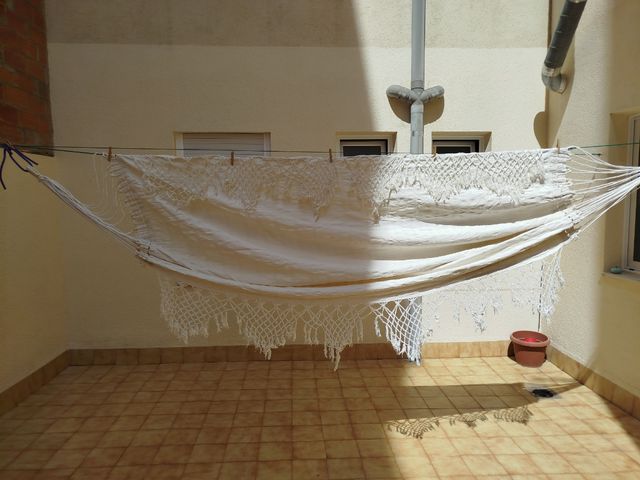 Hamaca blanca artesanal