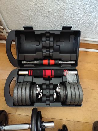 Mancuernas 15 kg + Kit 15kg