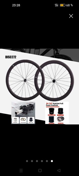 Ruedas carbono CSC 700c, carretera y gravel