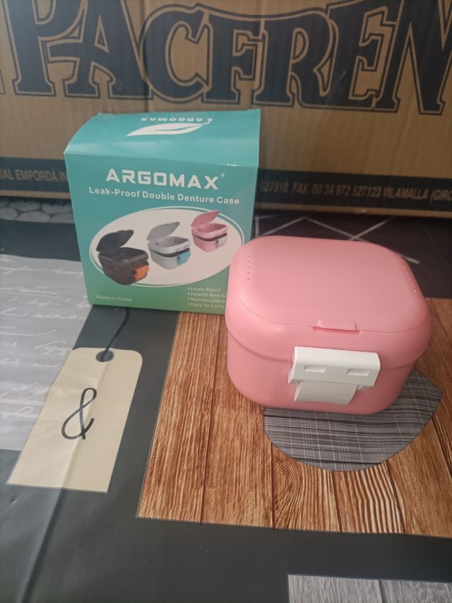 ARGOMAX - Estuche dentadura rosa