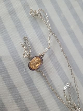 Colgante Virgen María - Dorado y Plata
