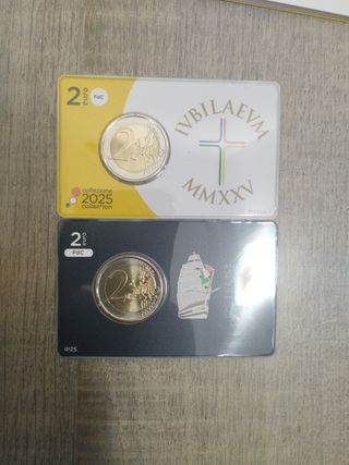 Lotto 2 Monete 2€ Italia 2025 FDC