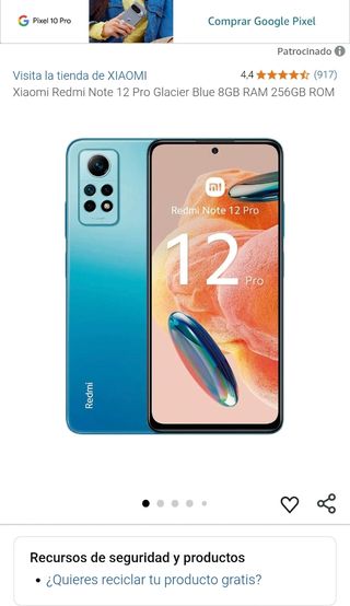 Xiaomi Redmi Note 12 Pro - azul 8+256
Leer bien 