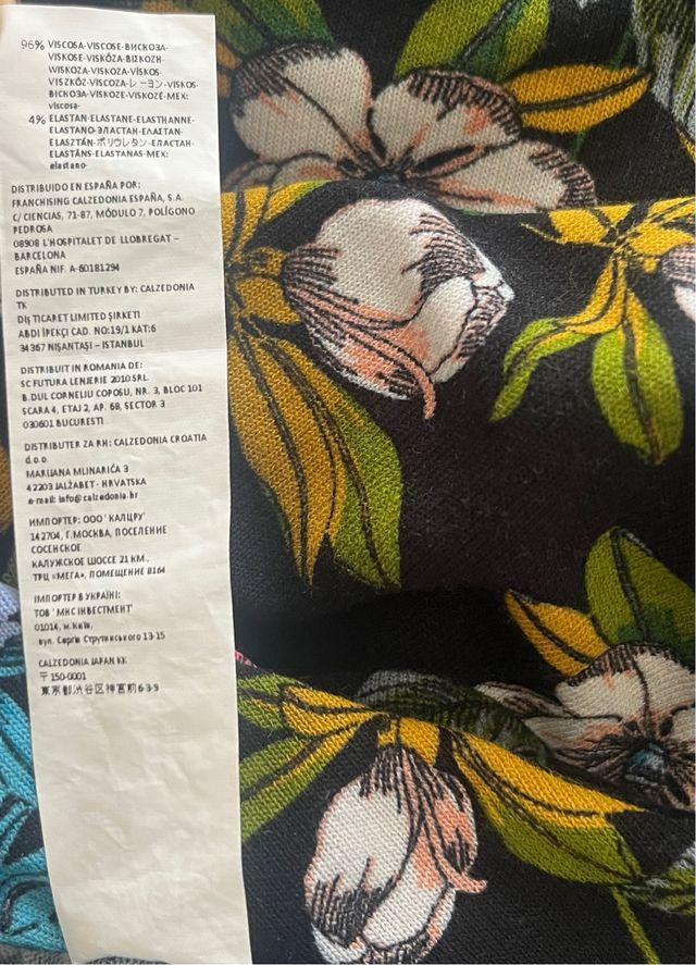 Vestito floreale nero