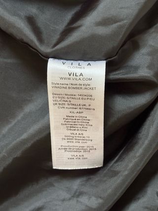 Chaqueta bomber Vila Clothes 