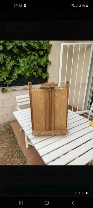 Caballete madera portátil con cajón