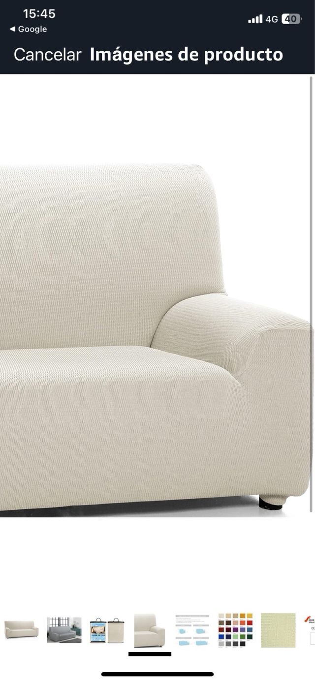 Funda sofá 3 plazas beige