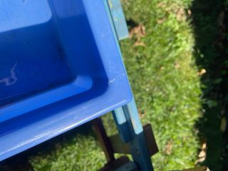 Mesa picnic infantil azul y marrón