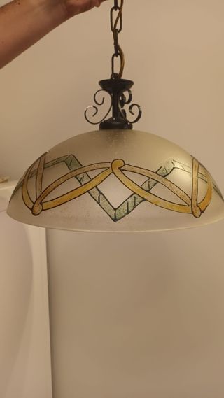 Lámpara vintage cristal-metal