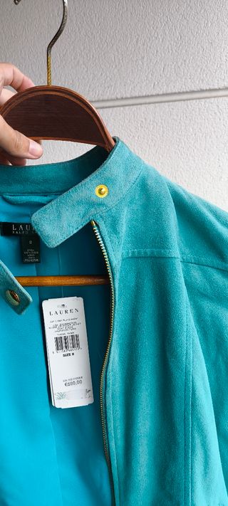 Chaqueta Ralph Lauren ante turquesa M
