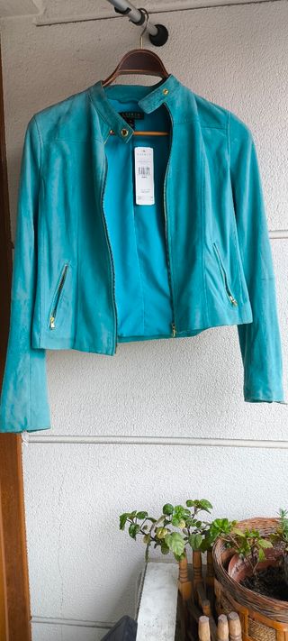 Chaqueta Ralph Lauren ante turquesa M
