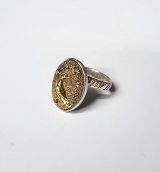 ● ANILLO EN PLATA DE LEY Y BRONCE. TALLA 14 (17MM)