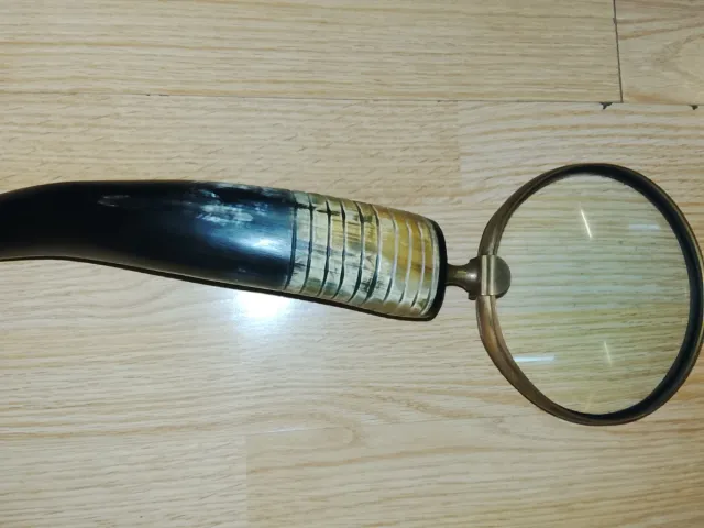 Lupa bronce y cuerno. MEJOR QUE NUEVA