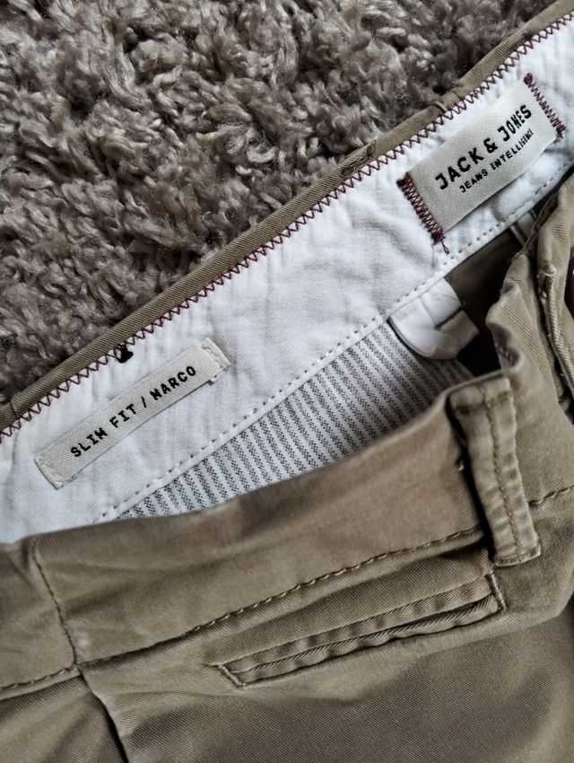 Pantaloni Jack & Jones beige slim fit