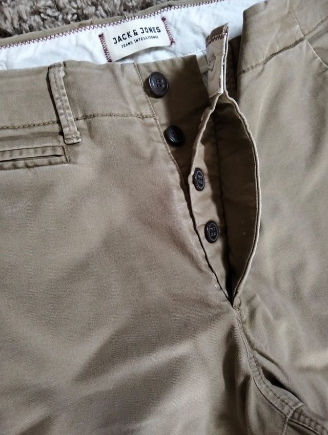 Pantaloni Jack & Jones beige slim fit