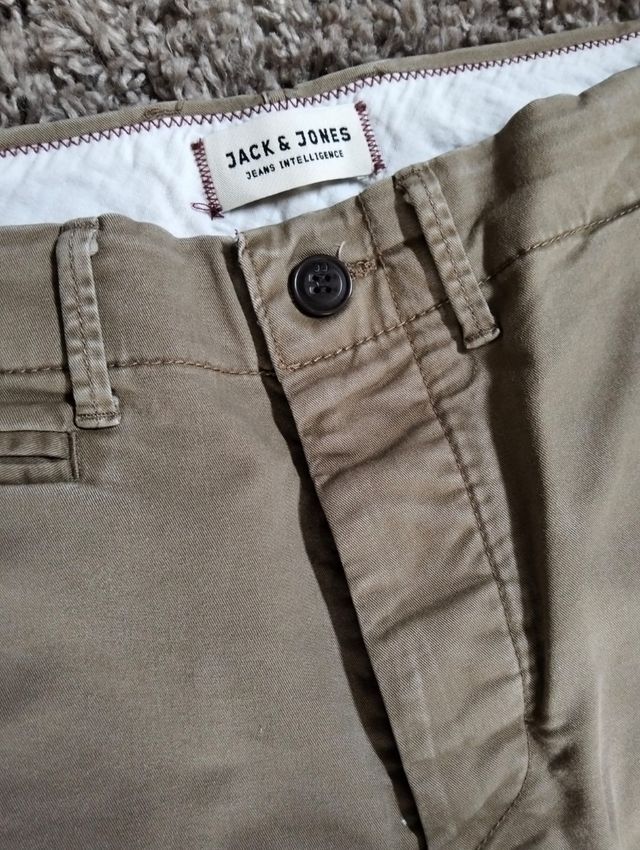 Pantaloni Jack & Jones beige slim fit