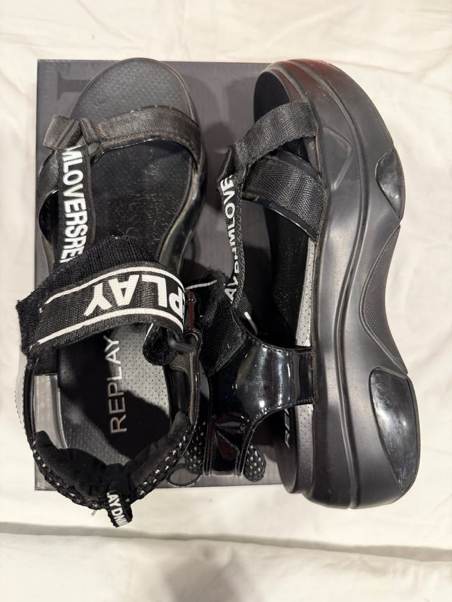 Sandalias Replay negras mujer-talla 39