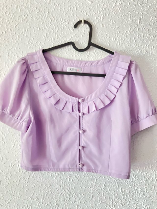 Top crop Kling lila talla S