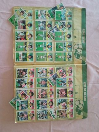 ALBUM CROMOS FÚTBOL LIGA ESTE 85-86 CON 46 DOBLES 