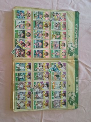 ALBUM CROMOS FÚTBOL LIGA ESTE 85-86 CON 46 DOBLES 