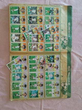 ALBUM CROMOS FÚTBOL LIGA ESTE 85-86 CON 46 DOBLES 